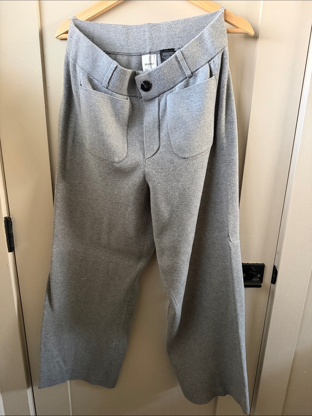 Anthropologie Light Gray Wide-Leg Corduroy Men’s Pants